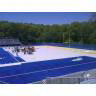 Portable flooring over synthetic turf